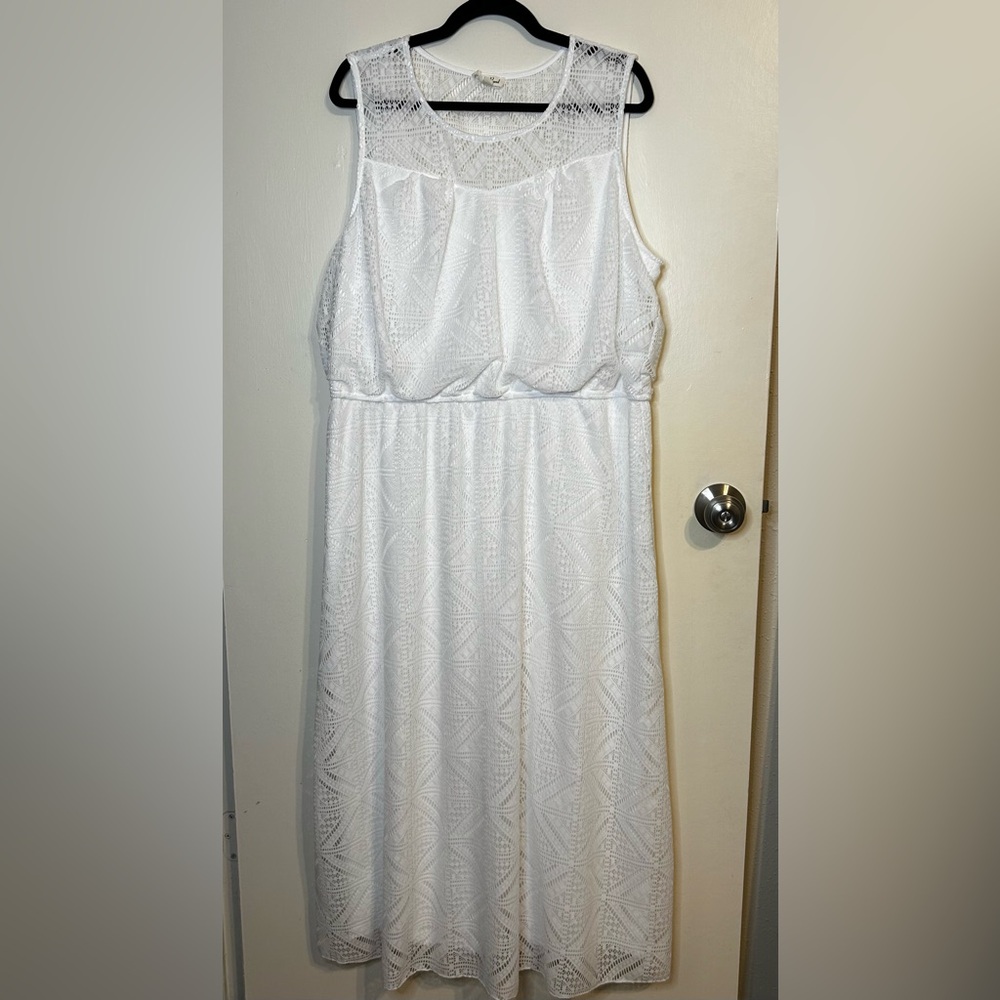 Kings Road White Lace Dress 3X